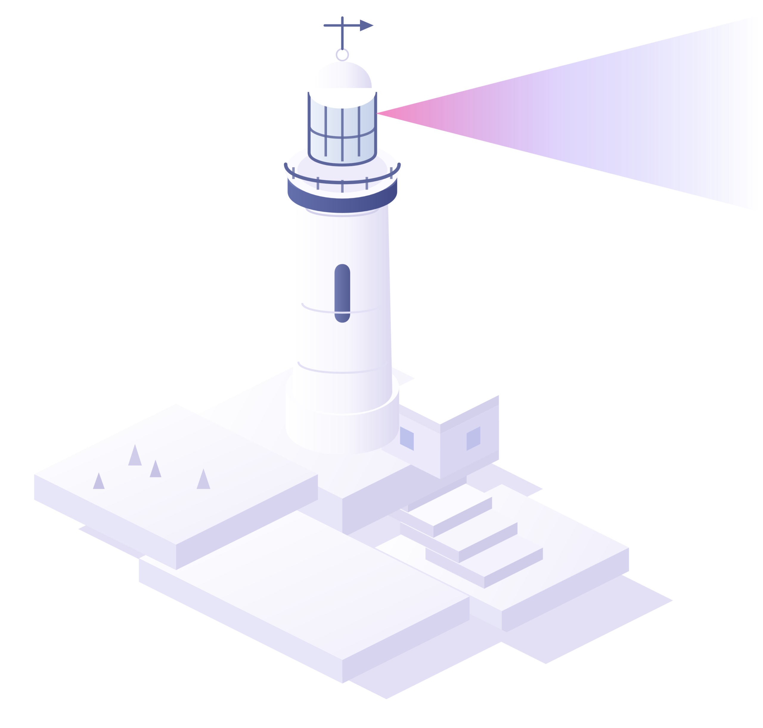 Cape Byron Lighthouse isometric illustration